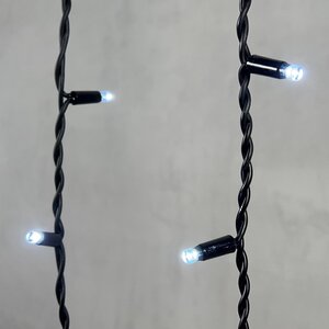 Светодиодная бахрома Legoled 3.2*0.9 м, 168 холодных LED, мерцание, черный КАУЧУК, соединяемая, IP65 BEAUTY LED фото 3