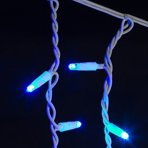 Светодиодная бахрома Legoled 3.1*0.9 м, 232 синих LED ламп, белый КАУЧУК, соединяемая, IP54 BEAUTY LED фото 3
