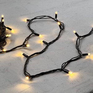 Уличная гирлянда Legoled 75 теплых белых LED ламп 10 м, черный КАУЧУК, соединяемая, IP44 BEAUTY LED фото 5