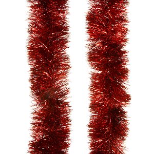 Мишура армированная Метелица 2 м*100 мм красная Мастерская Деда Мороза фото 1