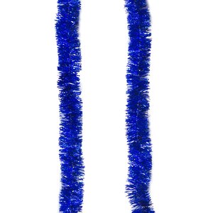 Мишура Праздничная 2 м*35 мм синяя голографическая MOROZCO фото 1