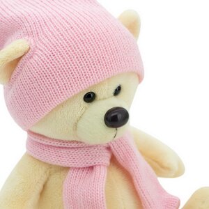 Мягкая игрушка Медведь Топтыжкин жёлтый 17 см в розовом шарфе и шапочке, Orange Exclusive Orange Toys фото 2