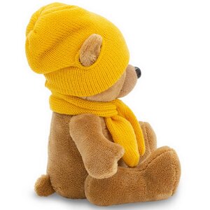 Мягкая игрушка Медведь Топтыжкин коричневый 17 см в жёлтом шарфе и шапочке, Orange Exclusive Orange Toys фото 4