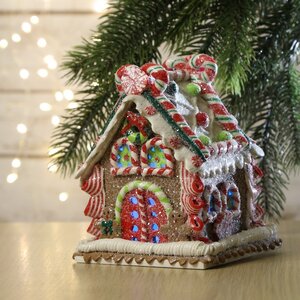 Рождественский Пряничный домик с подсветкой 14 см Forest Market фото 1
