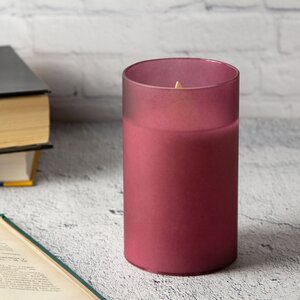 Светодиодная свеча с имитацией пламени Magic Flame в стакане 12.5 см фиолетовая Peha фото 2