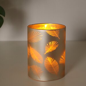 Светодиодная свеча в стакане Monchetti 10 см, на батарейках Peha фото 3