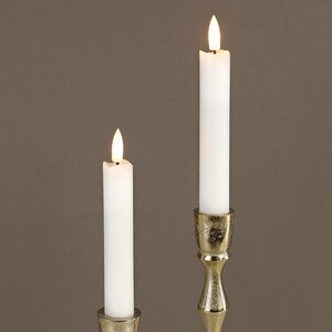 Столовая светодиодная свеча с имитацией пламени Инсендио 15 см 2 шт белая, батарейка Peha фото 2