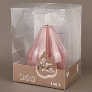 Светодиодная свеча с имитацией пламени Грацио 10 см темно-розовая, на батарейках Peha фото 4