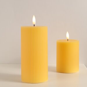 Светодиодная свеча с имитацией пламени Грацио 15 см желтая, батарейка Peha фото 2