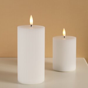 Светодиодная свеча с имитацией пламени Грацио 15 см белая, батарейка Peha фото 2