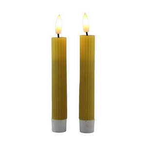 Столовая светодиодная свеча с имитацией пламени Грацио 15 см 2 шт желтая, на батарейках, таймер Peha фото 5