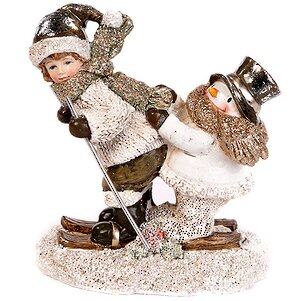 Статуэтка "Лыжник и снеговик", 13 см Goodwill фото 1