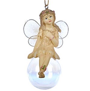Елочная игрушка Девочка-Фея на мыльном пузыре-1 9 см, подвеска Goodwill фото 1