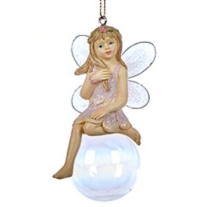 Елочная игрушка Девочка-Фея на мыльном пузыре-2 9 см, подвеска Goodwill фото 1