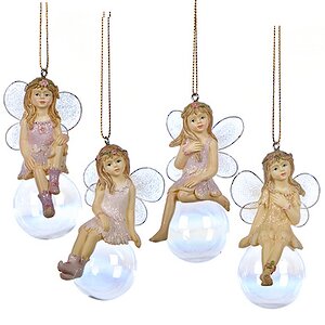 Елочная игрушка Девочка-Фея на мыльном пузыре-3 9 см, подвеска Goodwill фото 2
