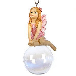 Елочная игрушка Девушка-Фея на мыльном пузыре-2 9 см, подвеска Goodwill фото 1
