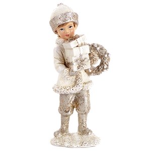 Новогодняя фигурка Снежное Рождество: Мальчик с подарками 12 см Goodwill фото 1