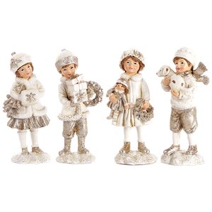 Новогодняя фигурка Снежное Рождество: Девочка с куклой 12 см Goodwill фото 2