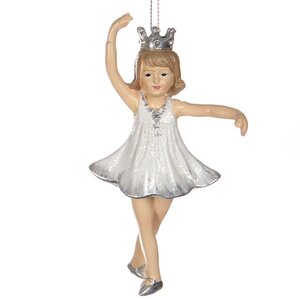Елочная игрушка Юная балерина-принцесса Эми 13 см, подвеска