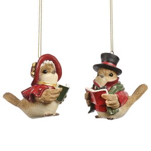 Набор елочных игрушек Рождественские Воробушки-Малютки 9 см, 2 шт, подвеска