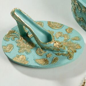 Декоративная шкатулка для украшений Antique Rococo 8 см мятная Goodwill фото 4