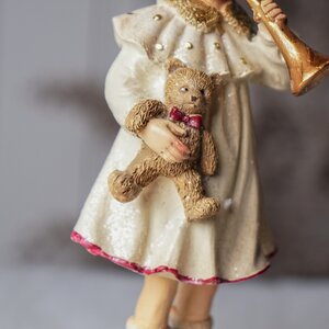 Новогодняя фигурка Vittoriano Stile: Девочка с медведем 17 см Goodwill фото 6