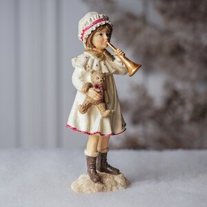 Новогодняя фигурка Vittoriano Stile: Девочка с медведем 17 см Goodwill фото 5