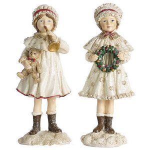 Новогодняя фигурка Vittoriano Stile: Девочка с медведем 17 см Goodwill фото 13