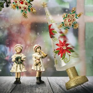 Новогодняя фигурка Vittoriano Stile: Девочка с медведем 17 см Goodwill фото 14