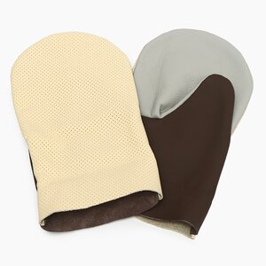 Кожаные рукавицы для гриля и барбекю, 1 пара Снегурочка фото 4