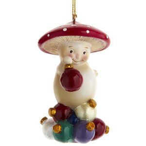 Елочная игрушка Мухоморы Дивнолесья: Грибочек Мэтти 10 см Kurts Adler фото 1