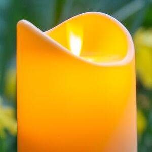 Уличная светодиодная свеча с имитацией пламени 15 см кремовая на батарейках Peha фото 2