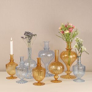 Стеклянная ваза Monofiore 30 см оранжевая EDG фото 5