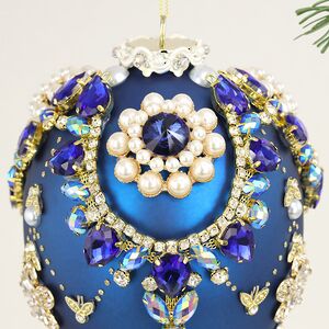 Коллекционная стеклянная елочная игрушка Яйцо Цогия - Bentivoglio Charm 15 см, подвеска Mark Roberts фото 2