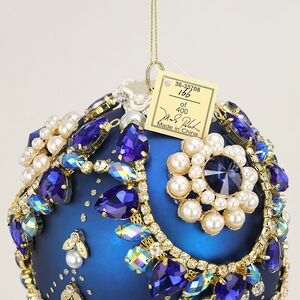 Коллекционная стеклянная елочная игрушка Яйцо Цогия - Bentivoglio Charm 15 см, подвеска Mark Roberts фото 4