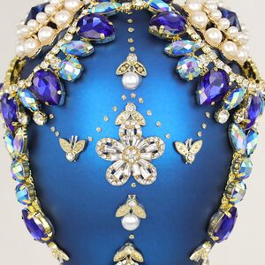 Коллекционная стеклянная елочная игрушка Яйцо Цогия - Bentivoglio Charm 15 см, подвеска Mark Roberts фото 7