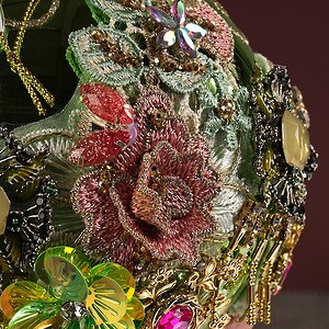 Коллекционный стеклянный елочный шар Ментон - Bentivoglio Charm 13 см Mark Roberts фото 2