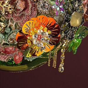 Коллекционный стеклянный елочный шар Ментон - Bentivoglio Charm 13 см Mark Roberts фото 6