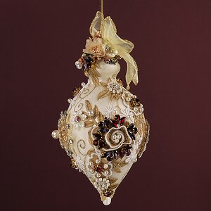 Коллекционная стеклянная елочная игрушка Онфлер - Bentivoglio Charm 20 см Mark Roberts фото 3