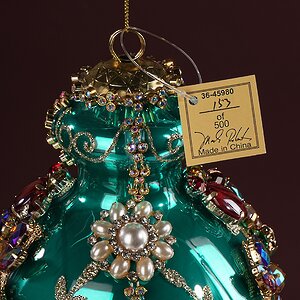 Коллекционная стеклянная елочная игрушка Руан - Bentivoglio Charm 20 см Mark Roberts фото 4