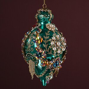 Коллекционная стеклянная елочная игрушка Руан - Bentivoglio Charm 20 см Mark Roberts фото 3