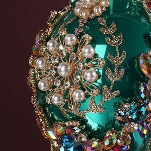 Коллекционная стеклянная елочная игрушка Руан - Bentivoglio Charm 20 см Mark Roberts фото 2