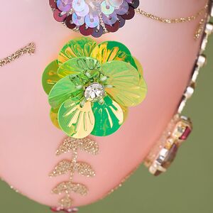 Коллекционная стеклянная елочная игрушка Яйцо - Butterfly Garden 18 см Mark Roberts фото 8