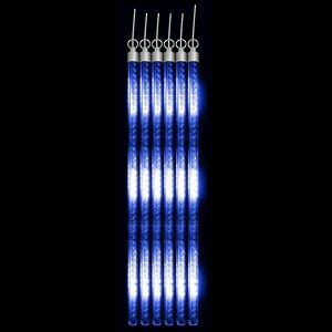 Светодиодная гирлянда Тающие Сосульки 6*0.46 м, 120 синих LED ламп, прозрачный ПВХ, 5 м, IP44
