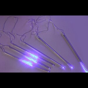 Светодиодная гирлянда Тающие Сосульки 6*0.46 м, 120 синих LED ламп, прозрачный ПВХ, 5 м, IP44 Snowhouse фото 4