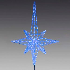 Световая макушка Рождественская Звезда 50 см синяя МанузинЪ фото 1