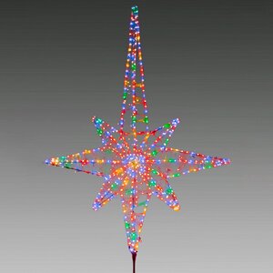 Световая макушка Рождественская Звезда, разноцветная