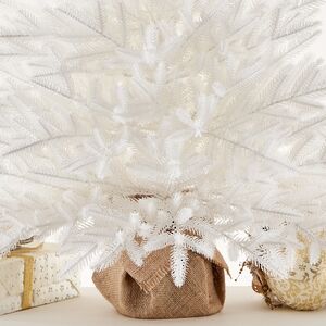 Настольная белая елка в мешочке Александрийская 90 см, ЛИТАЯ 100% Max Christmas фото 4