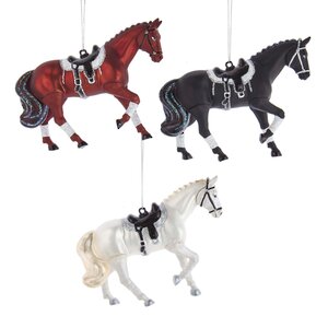 Стеклянная елочная игрушка Лошадь Royal Ascot 10 см, рыжая, подвеска Kurts Adler фото 2