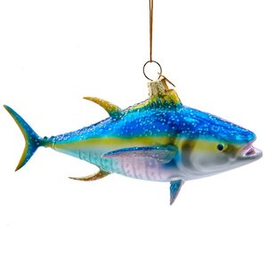 Стеклянная елочная игрушка Рыба - King Tuna 15 см, подвеска Kurts Adler фото 1